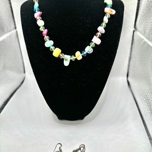 17" Rainbow Pastel Beaded Necklace